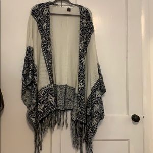 Printed White Cardigan
